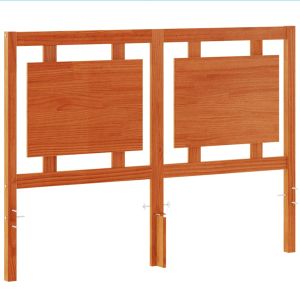 vidaXL cabecero de cama madera maciza de pino marrón cera 135 cm