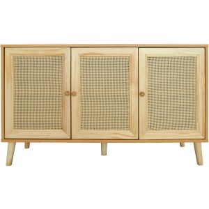 Aparador estilo cana "neuille" - 120 x 40 x 71,5 cm - bege