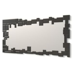 Dekoarte - espelhos decorativos modernos de parede irregular preto|140x70cm