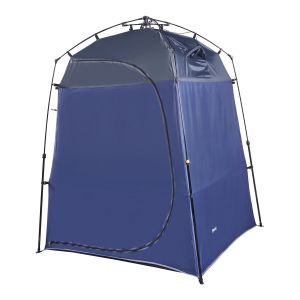 Tenda de duche ayas tenda de campismo dobrável 150x150x200 cm - azul/cinza