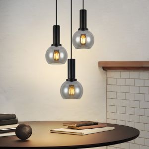 Nettlife luminária de pendurar E27 preto 22x13