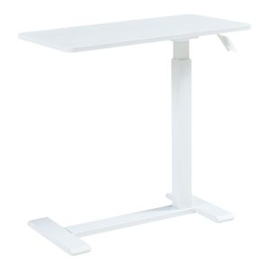 Mesa para computador forma c klirg 66-92x68x36 cm blanco [en.casa]