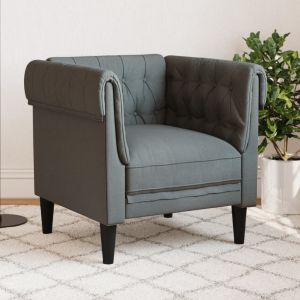 Sofá chesterfield tecido cinzento-escuro ewg4998