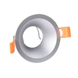 Foco embutido confort redondo prateado wonderlamp 1xgu10 ø81mm