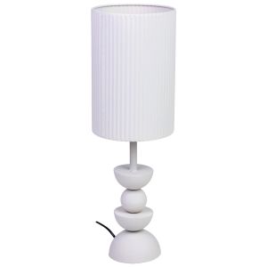 Candeeiro de mesa metal branco 18x18x56h cm
