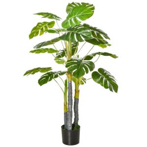 Planta artificial ø17x120 cm pe color verde Homcom, casa - decoração