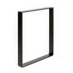 Pé para móveis - retângulo para parafusar - aço - 38,5 cm