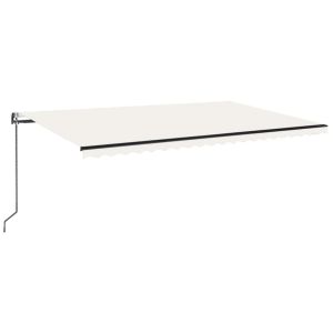 Toldo automático com LED e sensor de vento 500x350 cm cor creme