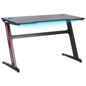Secretária de jogos darfur 120 cm 60 cm LED rgb preto