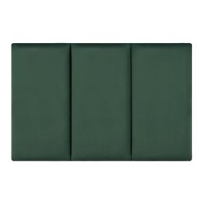 Conjunto de 3 painéis de parede carpino veludo 60x30cm - verde escuro