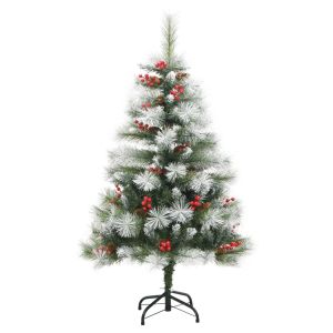 Árvore de natal artificial articulada c/ pinhas e bagas 150 cm pt7915