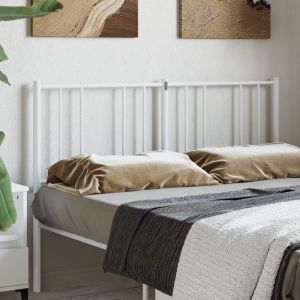 Cabeceira de cama 160 cm metal branco ptob7892