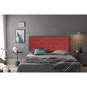Cabeceira de cama em tecido vermelho 210