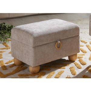Banco lukman em chenille bege grosso, 33 cm. 49x33x33 cm