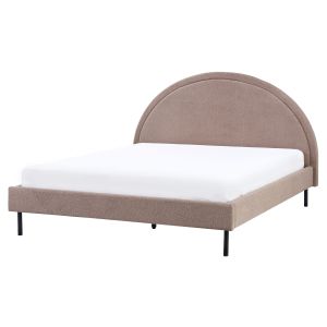 Cama bouclé margut 160 x 200 cm taupe