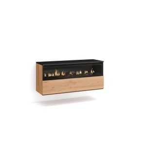 Lareira eléctrica LED, 102x35x45cm, lareira eléctrica, suspensos