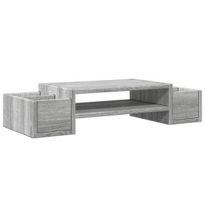 Suporte de monitor para mesa de escritório e armazenamento sonoma madeira d