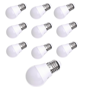 Pack de 10 mini lâmpadas LED g45, casquilho E27, 7w, branco quente 3000k