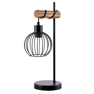 Nettlife candeeiro de mesa E27 preto 20x15