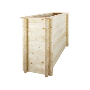 Jardinera elevada de madera - 118x38xh69cm - Timbela m615