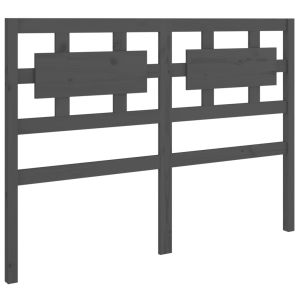 vidaXL cabecero de cama madera maciza de pino gris 125,5x4x100 cm