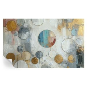 Papel parede adesivo círculos geométricos 416x254 tulup