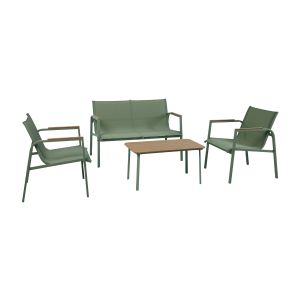 Conjunto de jardim Verna com sofá de 2 lugares 2 poltronas e mesa 7house