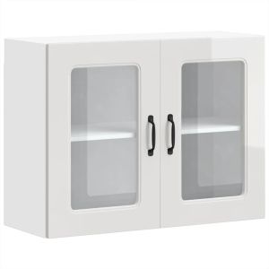 Armario de pared de cocina con puerta de cristal
