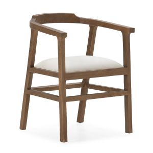 Cadeira 56x55x76 em madeira natural, revestida em tecido.