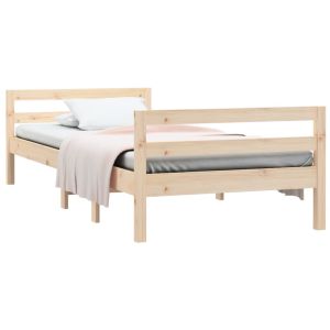 vidaXL estructura de cama sin colchón madera maciza de pino 90x190 cm