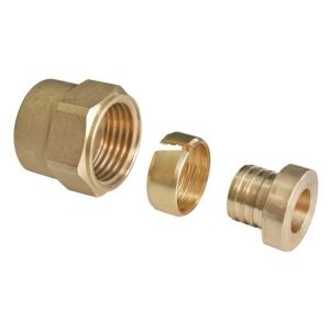 Conexão de compressão somatherm reta per - fêmea - ø 16 - rosca 1/2"