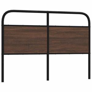 Cabeceira de cama 135cm derivados madeira/aço carvalho castanho