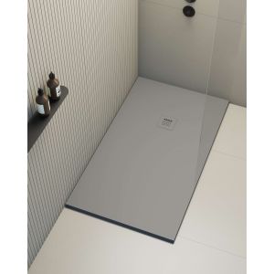 Base de duche poaLGi 80x140 cm cinza concret - série hos's