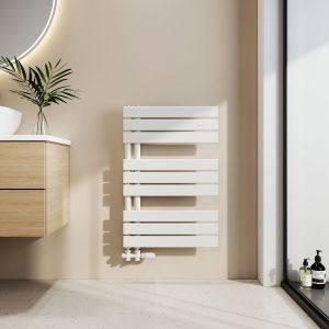 Emke toalheiro água quente 762x500mm, 397w, branco, ligação lateral