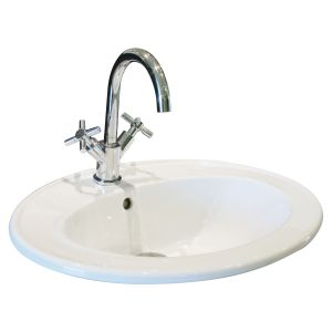 Ondee - lavatório oval de encastrar zoe - 41cm - porcelana