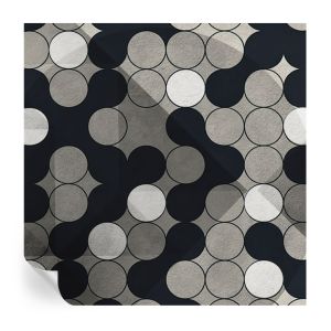 Papel de parede autocolante círculos geométricos 250x250 tulup