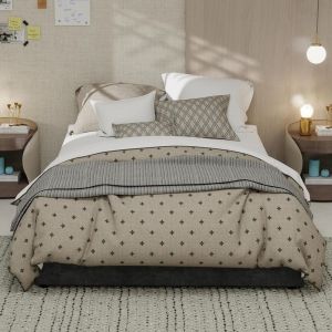 Cama moderna 140x200cm com elevação a gás, cinzenta, estrutura sólida