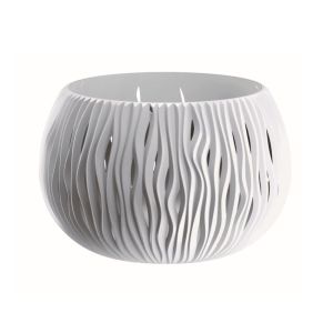 Vaso bowl sandy plástico com depósito, branco, 30x47,8x47,8 cms