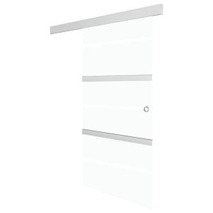 Porta deslizante batente suave vidro esg/alumínio 90x205 cm