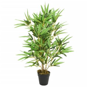 vidaXL árvore de bambu artificial com 368 folhas, verde, 80 cm
