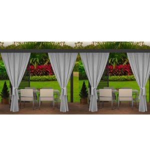 Cortinas para áreas exteriores para terraços e varandas 4x155x240 cinzento