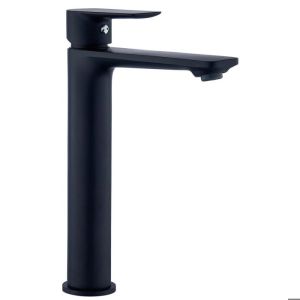 Misturador de lavabo bico alto jezorio thewa - preto