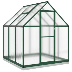 Estufa com estrutura de base 169x169x202 cm alumínio verde
