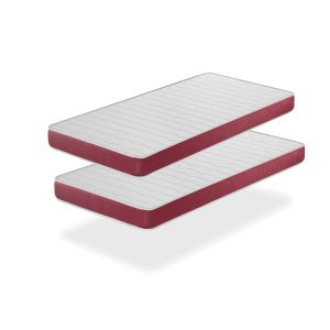 Lote de 2 colchões de espuma 80x200 cm velvet dreamdi