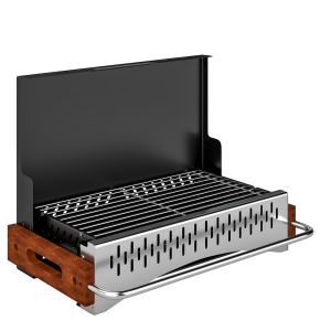 Barbecue a carvão 50,5x34x33 cm metal, aço inoxidável Outsunny