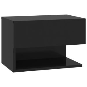 Casa lúmina - mesita de noche negro madeira  46 x 29,5 x 30 cm