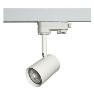 Foco LED branco orientável 8w, trilho trifásico, 1200lm, luz fria 2700k