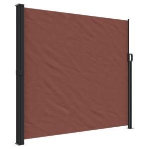 Toldo lateral retrátil 180x500 cm castanho
