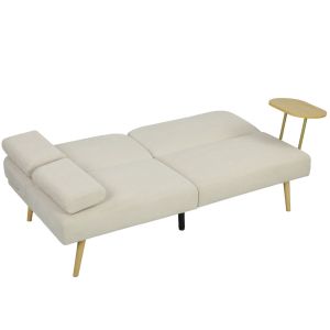 Sofá cama 196x86x81 cm linho color beige Homcom, casa - sófas