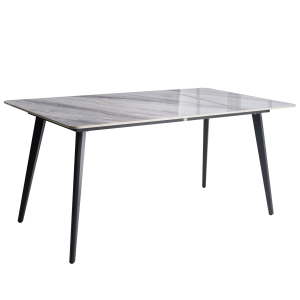 Mesa de refeição de jardim rodallo 160 cm 90 cm pedra mármore cinzento